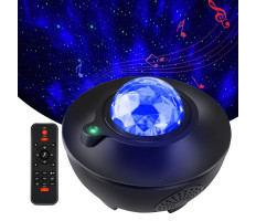 Csillagos ég projektor és éjszakai lámpa, Bluetooth hangszóróval, távirányítóval