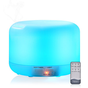 Aromaterápiás párologtató LED fénnyel, távirányítóval / 300 ml