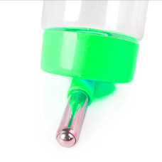 Kisállat itató 80ml / ketrecre szerelhető, fémcsőrös, golyós – zöld (BPS-1258)
