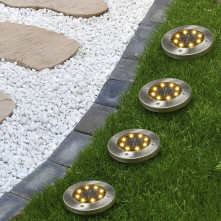 HI LED 4 db napelemes kerti talajba süllyeszthető lámpa - utánvéttel vagy ingyenes szállítással