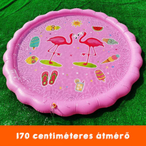 Mintás szökőkút szőnyeg gyerekeknek / Locsolószőnyeg - 170 cm, rózsaszín