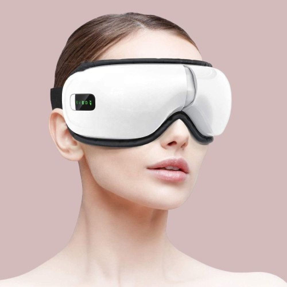 EyeCare relaxációs szemmasszírozó - Bluetooth csatlakozással / vibrációs masszázsszemüveg 